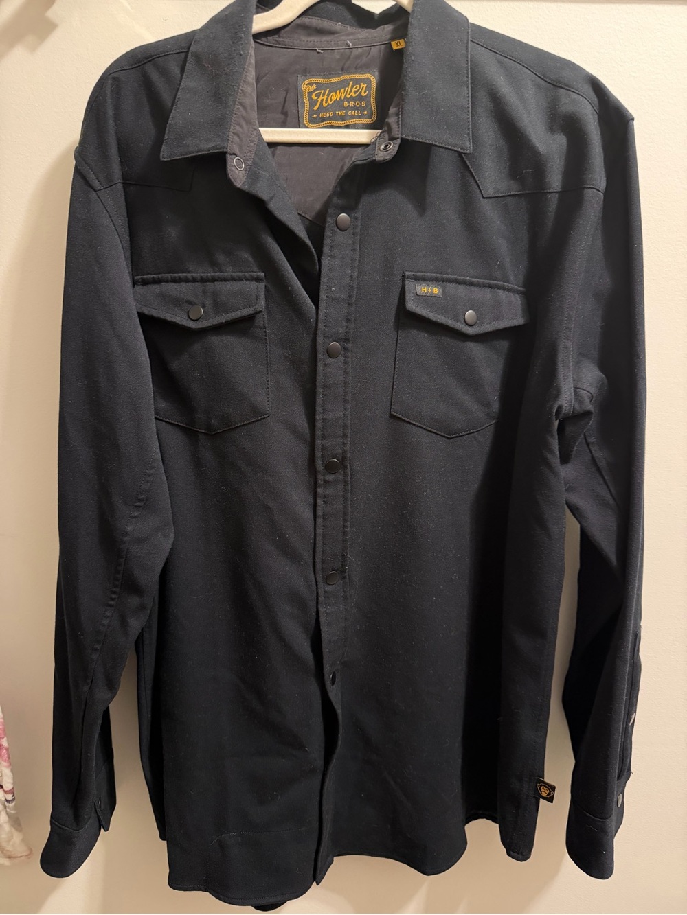 Howler Brothers Black Snap-Front Shirt